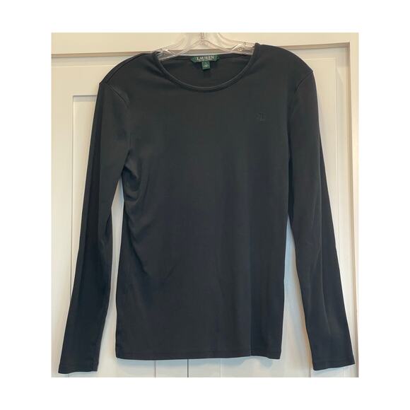 Ralph Lauren long sleeved black tee Large, 100% Cotton - Picture 2 of 8